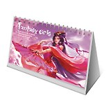 Планнер 130*200 26л "Fantasy Girls"красно-фиолетовый, настольный, картон.обл, офсет, на спирали, европодвес