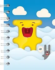 Блокнот А6 120л кл. "Crazy" мягк.обл., на спирали, ассорти, инд.уп., IN FOLIO