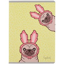Тетрадь общая «Cute & Funny. Мопс с ушками», 60 листов в клетку, А4 - Unnika