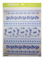 Рисовая бумага для декупажа Craft Premier Синие цветы (CPD0563) (А3) (25г/м) (упаковка)