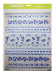 Рисовая бумага для декупажа Craft Premier Синие цветы (CPD0563) (А3) (25г/м) (упаковка)