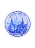 Магнит-тарелка Москва ХВБ фото син.рис.D7 фарфс подставкой (026-7-7-19)