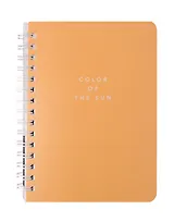 Записная книжка А6 80л кл. "Block", желтый, карт.обл., спираль, микротекстурирование, ламинация