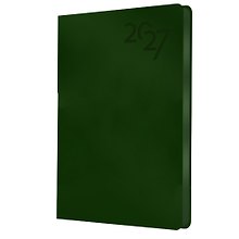 Ежедневник дат. 2027г. А6 176л "Soft Touch" зеленая тайга, иск.кожа, интегр.переплет, тонир.блок, скругл.углы, ляссе, инд.уп