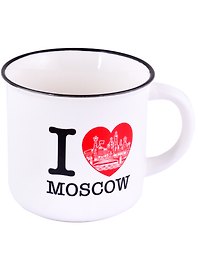 Кружка Москва I love Moscow 350мл фарфор матовая прямая (065-8-19-IL)