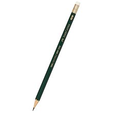 Карандаш ч/гр с ластиком "Castell-9000" HВ, Faber-Castell