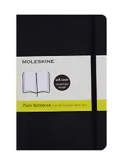 Записная книжка А6 96л "CLASSIC SOFT Pocket" нелинов.блок, черн., тв.обл., инд.уп., Moleskine