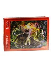 Пазл РЫЖИЙ КОТ 1000 эл. 68,5*48,5см. Семья волков