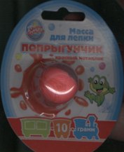 Масса для лепки Попрыгунчик красный металлик (480307) (10 гр) (блистер)