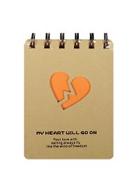 Блокнот А7 100л "My Heart" картон. обложка, нелинован. тонир. блок, ассорти, Haich