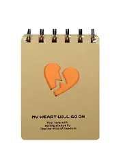 Блокнот А7 100л "My Heart" картон. обложка, нелинован. тонир. блок, ассорти, Haich