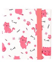 Скетчбук 60*60 20л "Розовые котики", 300г/м2, тв. обл., резинка