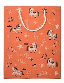 Пакет А4 32*25 "Lucky"красный, НГ, бум.мат.ламинат