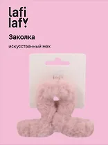 Заколка-крабик розовая (иск.мех) (8см) (12-010253-B67) (Lafilaf)