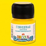 Краска акриловая желтая светлая 20мл "Декола" глянцевая, ЗХК