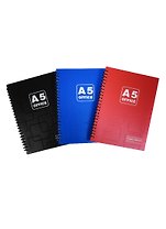 Тетрадь 90л кл. "A5 Office" пласт.обл., спираль, инд.уп., ассорти, AnAn