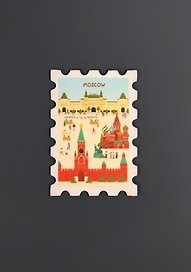 Магнит "Марка Москва, лето" (1185842)