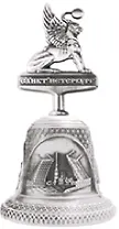Колокольчик с фигуркой  "Грифон" цвет хром матовый