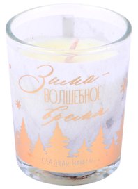 Свеча ароматическая в стаканчике "Зима-волшебное время", 6 х 5 см