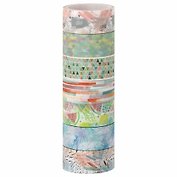 Клейкие WASHI-ленты д/декора Микс №1, 15мм*3м, 7цв, рисовая бумага, ОСТРОВ СОКРОВИЩ, 661709