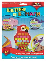 Плетение из бумаги. Бегемот, Кит, Попугай. -Россия: АппликА, С3111-04 457108