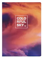 Тетрадь в клетку Languo, Colorful sky, B5, 44 листа, в ассортименте