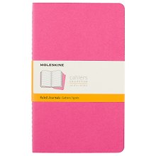 Записная книжка Moleskin Cahier Journal Large, 3 штуки, розовый нео, 40 листов, А5