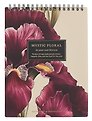 Блокнот А5, 80 листов в клетку, "Blossom. Irises on black", на спирали