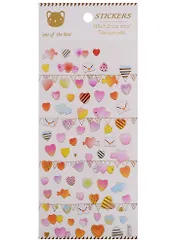 Наклейки пвс с обводкой Сердца SLC-07, Космос SLC-03