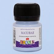 Краска акриловая королевская голубая 20мл "Декола" матовая, ЗХК