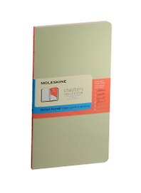 Записная книжка А6+ 56л в точку "Chapter" Slim светло-зеленая, Moleskine