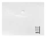 Папка-конверт А5 на кнопке матовая прозрачная, 0,18мм, BRAUBERG