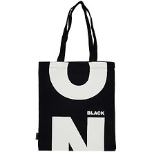 Сумка-шоппер On black черная, текстиль 40см.*35см.