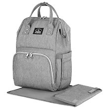 Рюкзак BRAUBERG MOMMY 40*26*17см. серый, коврик, крепления на коляску, термокарманы