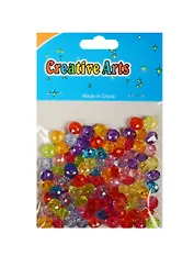 Набор бусин (20гр) граненные прозрачные (ассорти) (11-24067-L33)