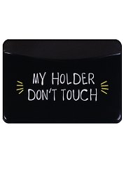 Чехол для карточек горизонтальный My holder Don’t touch (черный) (ДКГ2018-06)