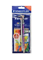 Карандаши цветные 12цв "Noris Club" шестигранные + ластик + ч/гр карандаш Noris HB, к/к, подвес, STAEDTLER