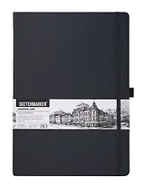Скетчбук 21*29.7 80л "Sketchmarker" графитовый, 140г/м2, слоновая кость, тв.обл