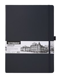 Скетчбук 21*29.7 80л "Sketchmarker" графитовый, 140г/м2, слоновая кость, тв.обл