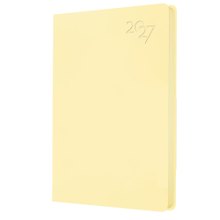 Ежедневник дат. 2027г. А5 176л "Soft Touch" пина колада, иск.кожа, интегр.переплет, тонир.блок, скругл.углы, ляссе, инд.уп