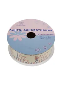 Тесьма с рисунком (PCR-004) (25мм х 3м) (лента декор. принтован.) (Рукоделие) (катушка)
