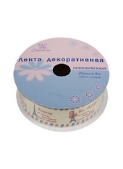 Тесьма с рисунком (PCR-004) (25мм х 3м) (лента декор. принтован.) (Рукоделие) (катушка)