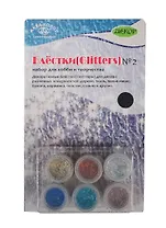 АКВА КОЛОР Блёстки декоративные набор 6 цв. №2 18 мл блистер