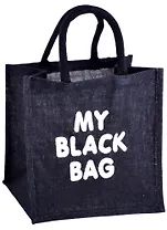 Сумка джутовая S My black bag (30х30х18)
