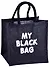 Сумка джутовая S My black bag (30х30х18) - 0