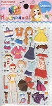 Наклейки декоративные, Стильные дети 2. Девочка 6 9,5*18,5см