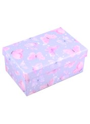 Коробка подарочная "Розовые бабочки" 19*12.5*8см. картон