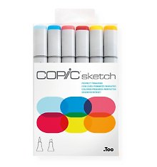 Набор маркеров Copic Sketch основные цвета, 6 цветов