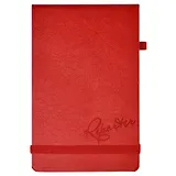Книга для записей А5 96л лин. "ПАПИР КРАСНЫЙ" кожзам, тв.переплет
