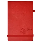 Книга для записей А5 96л лин. "ПАПИР КРАСНЫЙ" кожзам, тв.переплет
